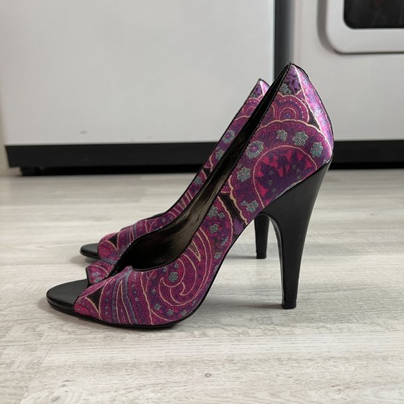 Carlos Santana peep toe sexy HEELS~sz 7.5~super cute!! - Picture 8 of 10
